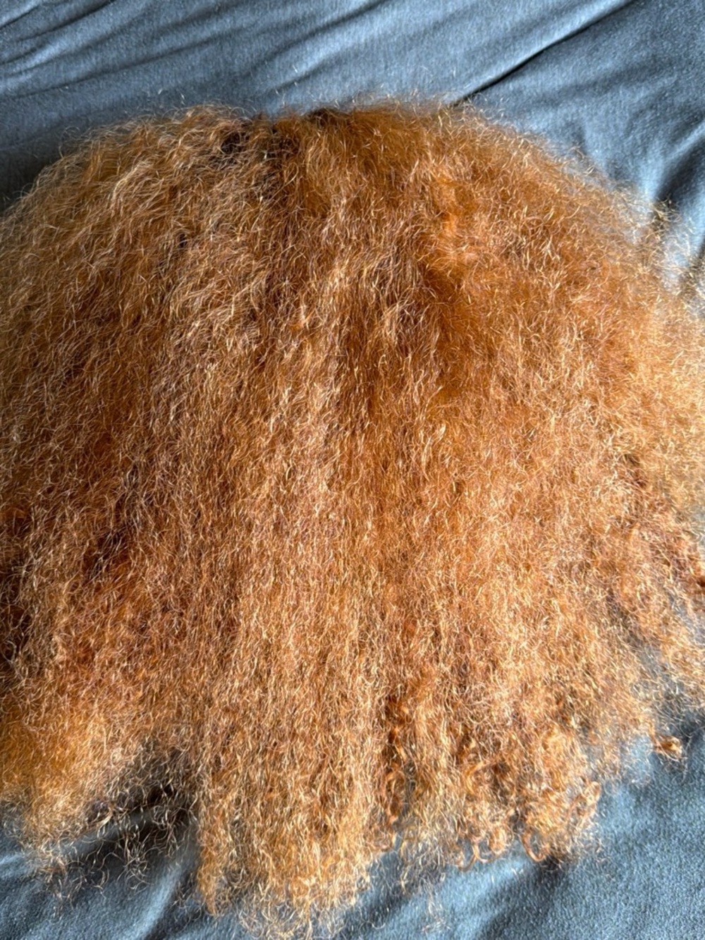 Natural Copper Brown Afro Hairpiece - Women's Hair